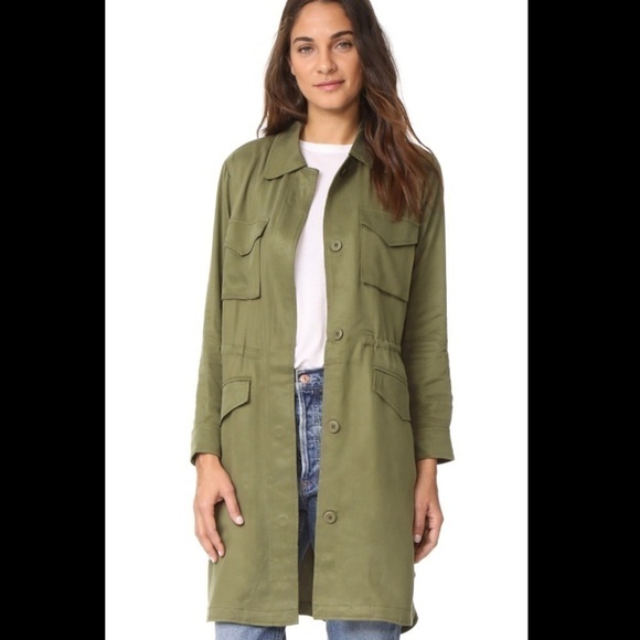 𝅺New Size M Bb Dakota Averie Drawstring Waist Military Coat NWT - Picture 1 of 8